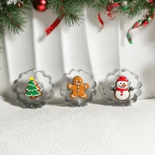 8pcs Christmas Cookie Cutter Set, Stainless Steel Jam Cookie Molds - Star, Snowman, Meteor, Heart, Christmas Tree, Deer, Delicate Dessert Cookie Stamp Set, Suitable For Birthday, Christmas, Valentine's Day Party Baking Decoration Christmas Christmas Decorations Christmas Pajamas Christmas Gifts Christmas Decor