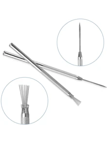 4pcs/Set Feather Wire Texture & Pro Needle Pottery Clay Tools Set Ceramics Sculpting Modeling Tool Pottery Texture Brush Tools