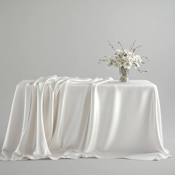1Pc Rectangle Tablecloth Satin Table Cover For Mother's Day And Festive Decoration, Parties, Banquets,Camping,Picnics, Barbecues,Outdoor And Indoor Daily Use Tablecloth