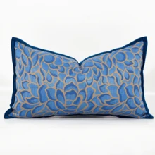 1pc Striped Decorative Throw Pillow Cover, Soft Bohemian Style Cushion Cover For Sofa, Living Room, Suitable For All Seasons, Also Can Be Used As A Gift - Blue - View 8