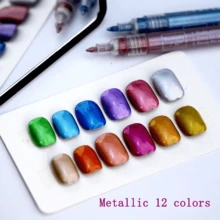 速干丙烯酸彩色记号笔，适用于美甲；金属纹理指甲笔，多种鲜艳色彩，适合日常使用、节日礼物、DIY 绘画