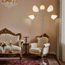 HonoDing Medusa Floor Lamp, Multi Head 5 Light Floor Lamps For Living Room With 5 Lampshade,Home Decor Adjustable Gooseneck Reading Standing Lamp For Bedroom,Office,Kids,Classroom,Light Shade,Halloween Decorations,Decorations For Your Room,Christmas Decorative Lights - US A Type Plug(110-127V) - View 3
