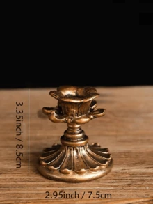 1pc Vintage Retro Candle Holder Decor, For Props Shooting, Wedding Decoration, Living Room & Dining Table Ambiance Decor, Candlestick