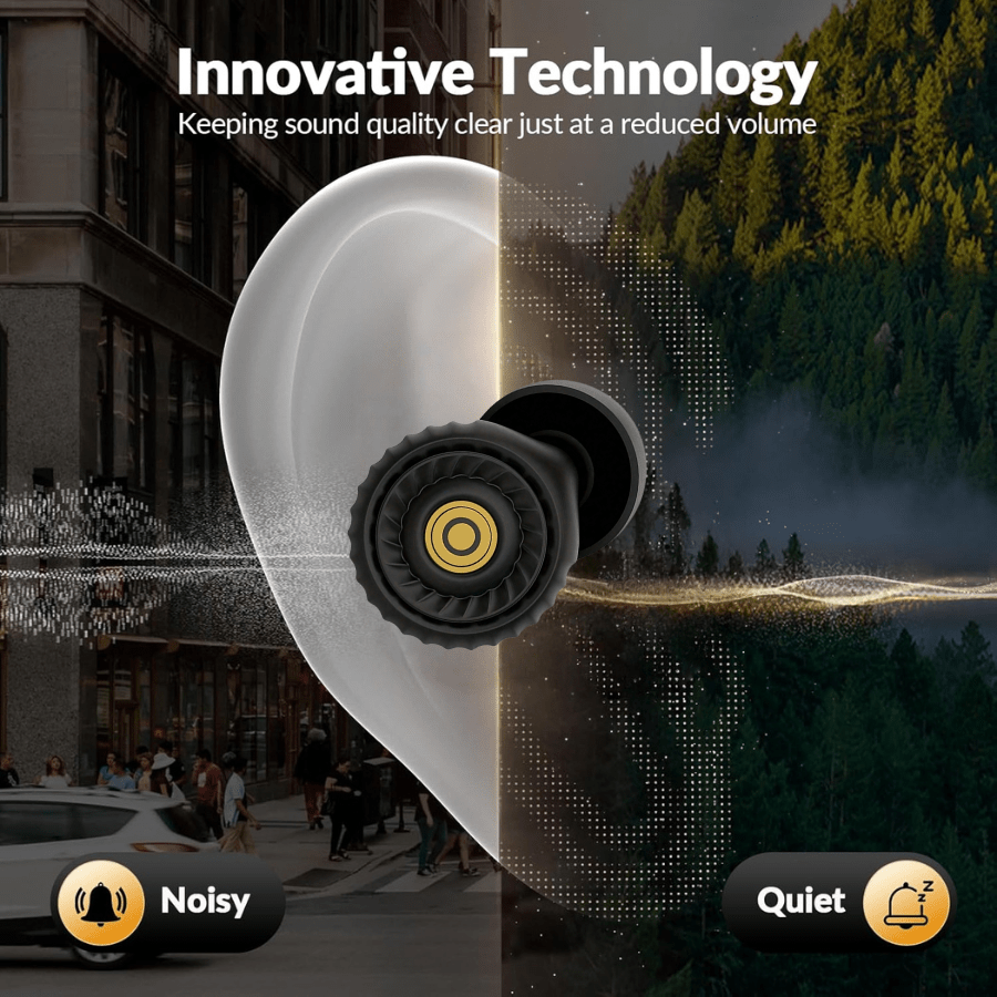 Tapones para los oídos con forma de remolino que cancelan el ruido - Silicona ultra suave para dormir y viajar, 3 tamaños para una comodidad personalizada | Alivio para la sensibilidad al ruido, esencial para conciertos, trabajo, regalos personalizados de Navidad para mujeres, ideas de regalos para hombres, regalos divertidos para adolescentes