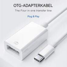 Cable adaptador USB 2.0 a Tipo-C, adaptador OTG para conectar dispositivos USB como unidades flash, mouse, lector de tarjetas a teléfonos inteligentes con Tipo-C - Blanco - Ver 10