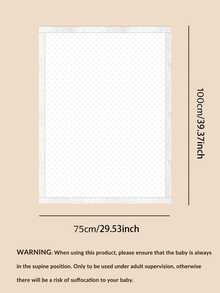 1pc Oeko-Tex Certified Baby Blanket, Soft & Comfortable White Newborn Swaddle Blanket, Daily Use - White - View 6