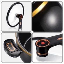 Lislark 7L Iron Micro Pressure Cooker Soup Pot Non-Stick Stock Pot Kitchenware With Lid - Black - View 6