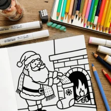 La gran aventura de colorear de Santa - ¡25 páginas mágicas para liberar tu imaginación! | El regalo talla grande divertido para los niños: un viaje alegre a través de las maravillas navideñas y juegos creativos | Horas de entretenimiento lúdico para la emoción y el aprendizaje de la Navidad