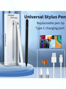 Bolígrafo universal de lápiz táctil para tabletas Android y teléfonos móviles, compatible con iPhone, lápiz capacitivo para tableta, batería recargable de 120mAh - Multicolor - Ver 3