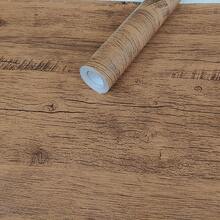 1 Roll Brown Faux Wood Wallpaper, Wood Grain Contact Paper, Peel And Stick Rustic Wood Wallpaper, Self-Adhesive, Thicker & Longer, Removable Wood Wallpaper, Suitable For Living Room, Bedroom, Dining Room, Cabin, Cupboard, Countertop, Furniture Surface, Corridor, Staircase, Bathroom, 3M/5M/6M/9M Wall Paper Wall Stickers Wall Decor Room Decor Wallpaper Stickers Wall Bedroom Decor Kitchen Decor Home Decor