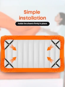 4pcs Bed Sheet Holder Straps: Elastic, Adjustable Fitted Sheet Keepers & Fasteners. Securely Lock Sheets, Prevent Slipping & Create A Smooth, Wrinkle-Free Bed. Ideal For Deep Mattresses, Home Use, Hotels. Perfect For Everyone.