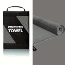 1 件户外运动健身速干毛巾/吸汗速干毛巾/户外徒步毛巾/速干沙滩巾/瑜伽健身毛巾/超细纤维毛巾/柔软旅行毛巾，单色便携式轻便成人毛巾，适用于露营、健身房、沙滩游泳、瑜伽、游泳池、露营、海滩必需品