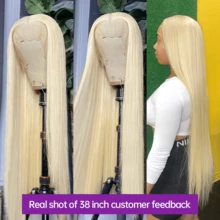 CEXXY 13x6 Blonde 613 Lace Front Wig Human Hair Straight Wig For Women Brazilian Straight Lace Front Human Hair Wig Pre Plucked With Baby Hair HD Transparent Lace Bleached Knots Glueless Wig Deep Part Platinum Blonde Lace Wig Long Straight Wig 180% Density Natural Hairline Human Hair Wigs Colored Wig Can Be Dyed And Restyled Salon Quality Ready Look Daily Wear Party - S613 - 查看 5