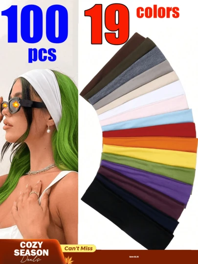 18/4件套防滑发带 - 女士时尚运动发带，柔软弹力面料，适合圣诞节，1/2/6/8/10/12件套女士防滑发带，多色可选，运动风，弹力透气，吸汗舒适，14/16/18/21件套适合运动、瑜伽和跑步，女士发饰，日常佩戴，嘉年华、狂欢节和母亲节礼物。