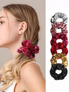 1pc/New Square-Shaped Large Sequin Large Hair Tie, Available In Gold, Black, Pink And Silver. It Combines Fashion Sense And Versatility, Fully Showing A Luxurious And Elegant Temperament. With An Overall Simple, Generous ,Ponytail Holders ,Hair Elastics ,Hair Rubber Bands ,Scrunchies ,Hair Rope