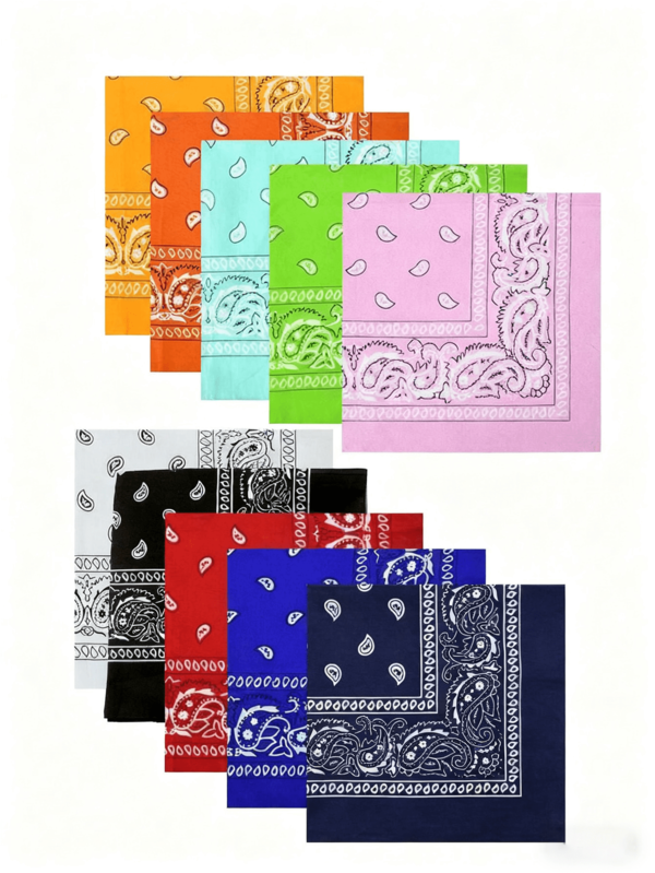 Paisley Print Multipurpose Handkerchief, Headband, Wristband, Neck Scarf, Unisex
