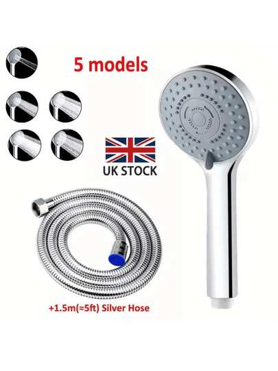 Adjustable 5-Mode Water-Saving Handheld Shower Sprayer - Portable Spa Showerhead For Bathroom Accessories