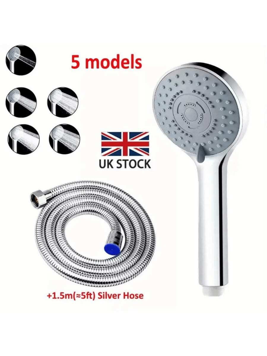 Adjustable 5-Mode Water-Saving Handheld Shower Sprayer - Portable Spa Showerhead For Bathroom Accessories