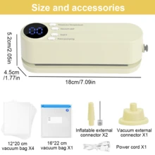 Lislark 3-In-1 Mini Vacuum Sealing Machine, Cordless Handheld Food Sealing Machine, Local Inventory For Delivery, Food Bag Heating And Quick Sealing Machine, Suitable For Dry/Wet Food Storage, For Potato Chip Bags, Snack Bags Sealing, Suitable For Family Travel, External Suction And Inflation, Applicable For Kitchen, Apartment, Restaurant, Hotel Homes - Sealing Machine - View 2