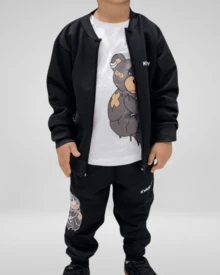 Men's Winter Set, Pants, Blouse, Coat, Sweatshirt, Cold Weather, 3 Pieces - màu đen - Xem 9