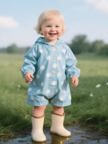 新款儿童雨靴中筒防滑耐磨水鞋易清洗可爱印花女童防水雨靴 - 彩色 - 查看 5