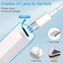 NEUZOJIT Makartt UV Light For Gel Nails:Handheld Mini Flash Cure LampPortable Nail Dryer ForCuring Gel Polish Nail GlueRechargeable USB Nail Light,Fast Drying HomeSalon Use - 美甲燈筆 - 查看 5