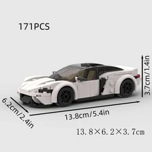 MIKEMENG Red Supercar Building Blocks Set, STEM Creative Educational Toy For Kids, DIY Car Model Kit For Boys, Suitable As Birthday, Halloween, Christmas Gift, Collectible And Room Decor, Affordable Present - 型號 - 查看 13