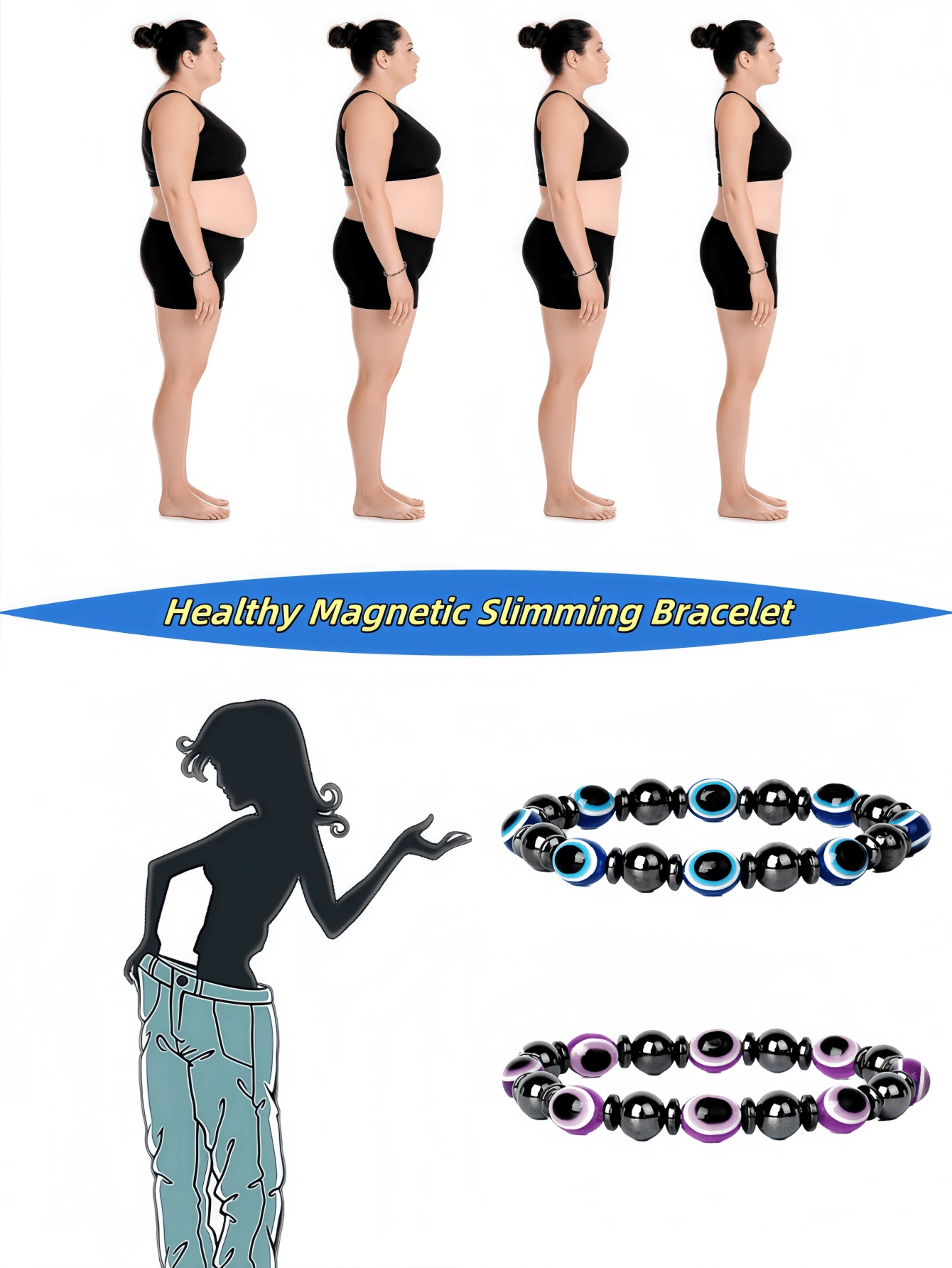 1pc/2pcs/Bracelet, (Unisex) Enhances Immunity, Relieves Pain From Arthritis And Carpal Tunnel Syndrome, Magnetic Therapy Slimming Anklet, Promotes Blood Circulation