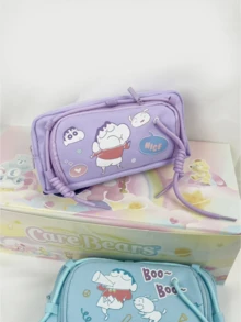 Crayon Shin-chan Federmäppchen aus Oxford-Stoff mit Frontöffnung, Lila Edition, cooler und effizienter Schreibwarenbehälter mit robuster Konstruktion und bezauberndem Design, ideal für Schulbedarf, Büroorganisation oder Reisebedarf, perfektes Geschenk für Cartoon-Fans und Studenten, die funktionale Schreibtischartikel benötigen