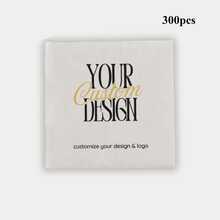 50-500张定制餐巾纸，可印制您的照片和LOGO，三层白色一次性餐巾纸，适用于婚礼、新娘送礼会、订婚、商务、酒吧、餐厅等场合，使用和触摸均无害，是派对和婚礼装饰的理想之选，可定制派对餐巾纸、定制LOGO餐巾纸、圣诞装饰，Poetcore，Forever Love - 白色 - 查看 10