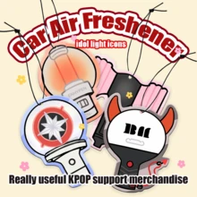 黑粉色 S/ EN- //BABEMON，Kpop 偶像灯空气清新剂，Kpop 支持，Kpop 风格汽车空气清新剂，汽车空气清新吊坠 - 后视镜风格，香薰汽车吊坠，镜子吊饰，汽车悬挂装饰，家居和办公室装饰，送给朋友和粉丝的创意礼物