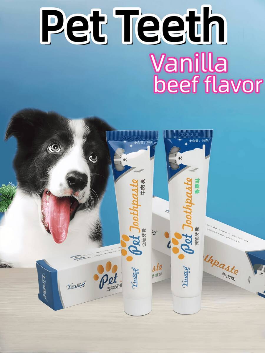 Pasta do zębów dla zwierząt, szczoteczka do zębów dla kotów i psów oraz zestaw pasty do zębów, usuwa kamień nazębny i nieświeży oddech. Jadalna, odpowiednia do czyszczenia i szczotkowania. Profesjonalna pasta do zębów dla zwierząt, odpowiednia dla kotów i psów, kontroluje płytkę nazębną, usuwa kamień nazębny, eliminuje nieświeży oddech.