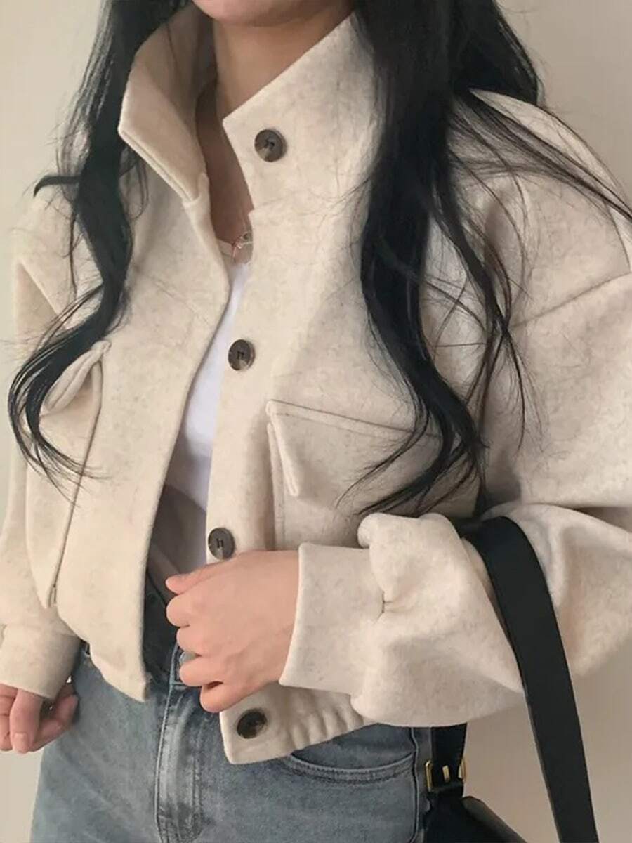 Women Coats - Apricot - View 1