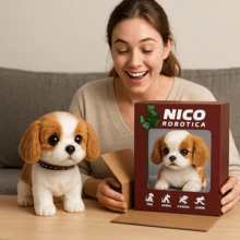 The Latest Intelligent Electric Plush Dog Toy, Simulated Interactive Puppy Barking And Wagging Its Tail, Soft And Skin-Friendly Material, Baby Thanksgiving Christmas Early Childhood Education Fun Entertainment, Creative Holiday Gift - Brown - View 5