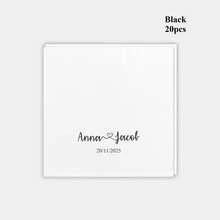 20-500张定制鸡尾酒餐巾纸，三层个性化纸巾，适用于生日、新娘送礼会、单身派对、订婚派对，也适合情侣、爱人、浪漫装饰，一次性饮料/甜点餐巾纸，可用于婚礼餐桌装饰、个性化婚礼餐巾纸、圣诞装饰，Poetcore，永恒之爱 - 白色 - 查看 25