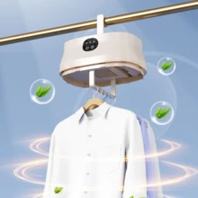 Secador de ropa portátil, mini compacto y plegable, silencioso y seco, con un temporizador ajustable e higiene ultravioleta, adecuada para viajes, vehículos recreativos, hogar, apartamento - Blanco - Ver 4