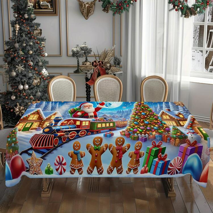 1/20 chiếc Khăn trải bàn Giáng sinh, Người bánh gừng, Cây thông Noel, Hộp quà, Khăn trải bàn họa tiết ông già Noel, Khăn trải bàn mùa đông, Khăn trải bàn hình chữ nhật, Thích hợp cho các bữa tiệc theo chủ đề, Trang trí nhà cửa, Thích hợp sử dụng trong nhà và ngoài trời, Trang trí Giáng sinh, Quà tặng năm mới, Chất lượng cao, Giáng sinh vui vẻ - Nhiều màu - Xem 17