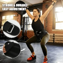 Cinturón de levantamiento de pesas de fitness, dedicado al ejercicio de yoga, ajuste de sentadillas, abdomen, cinturón de cintura, cinturón de soporte de entrenamiento de presión - Negro - Ver 3