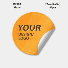 3.15-10.24 Inch Large Customized Stickers, Waterproof Personalized Sticker Labels, Custom Logo Photo, Round Die-Cut Stickers, Fade-Resistant, For Business Wedding Party Birthday, Poetcore, Forever Love, Matte Finish, Small Business Supplies - Matte-writable - View 11