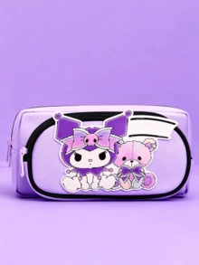 Sanrio Kuromi Stiftetasche – Lavendel-Edition, süßer und kompakter Stiftehalter mit Reißverschluss, ideal für Schule, Büro oder Reisen, perfektes Geschenk für Anime-Fans und Sammler, die nach bezaubernden Schreibtisch-Accessoires suchen