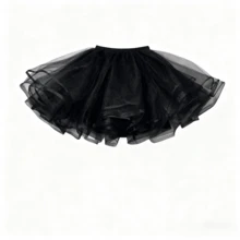 1 buah Rok Mini Jala Hitam, Rok Dalam Lolita untuk Cosplay, Cocok untuk Halloween - A - View 2