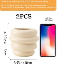 1pc/Set Bohemian Style Kitchen Utensil Storage Rack, Cute Wavy Countertop Canister, Fashionable Space-Saving Kitchen Organizer Container, Durable Decorative Vessel, Perfect For Modern Kitchen Storage And Stylish Display