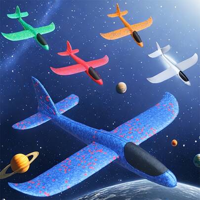 1pc Giant Foam Glider Toy - Throwback Spinning Game, Suitable For Garden Outdoor Sports And Games, Red, Blue, Orange, Hand Throw Rotating Toy, Beach, Park, Backyard Outdoor Flying Toy, No Battery Required, Easter, Christmas, Halloween Birthday Gift, Nebula Design, Toy