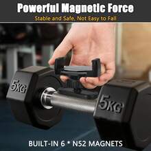 Giá đỡ điện thoại từ tính cho xe golf tập thể dục, giá đỡ xoay 360° có thể điều chỉnh cho iPhone Sam-S-Ung tương thích với iPhone, điện thoại Android, quà tặng sinh nhật, gia đình, bạn bè Giá đỡ điện thoại Phụ kiện điện thoại - màu đen - Xem 3