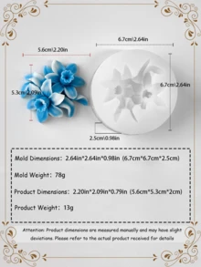 Molde de silicona con forma de flor 3D | Manualidades DIY de jabón, vela, yeso aromático | Decoración del hogar, ornamento de escritorio, fondo de fotografía