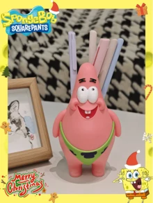 SpongeBob SquarePants 1个海绵宝宝星形笔筒，卡通文具收纳盒，学生礼物，最佳节日派对装饰，送给朋友的完美派对小礼物 - 彩色 - 查看 6