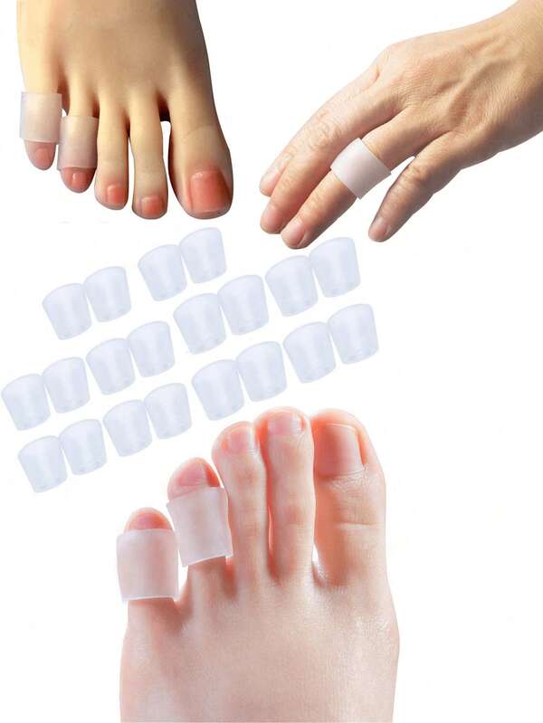 2/4/6/8/10/20pcs Clear Silicone Toe Cover Protectors & Protectors For Corn Blister Lower Irration For Small Toes, Reduce Friction, Sportsman Toe Protectors, Toe Separators