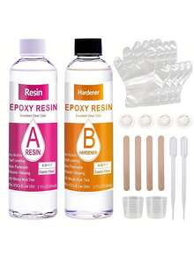 120ml Epoxy Resin Kit 1:1, Two-part Craft Resin, Yellow-resistant, Low Bubbles, Suitable For Jewelry Making, Molding, Crafts, Etc.