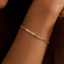 Custom Name Bar Bracelet, Engraved Name Bracelet, Minimalist Name Jewelry, Personalized Gift, Everyday Bracelet, Birthday Gift For Her - Multicolor 2 - View 2