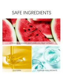 1 Bottle Of Watermelon Niacinamide Moisturizing Serum With A Sandy Scent For Skin Care, Containing Hyaluronic Acid, Glycerin And Vitamin E To Moisturize And Brighten The Skin. Lightweight Facial Sweat And Makeup Setting And Brightening Serum - 彩色 - 查看 2